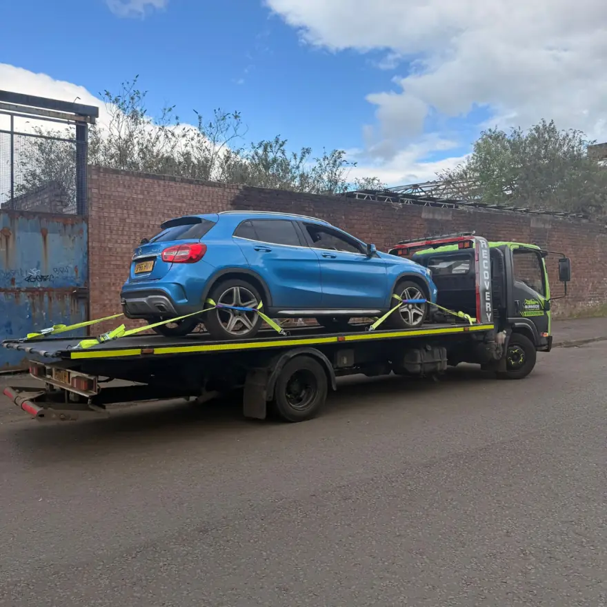 Mercedes GLA on the Burnside Recovery flatbed